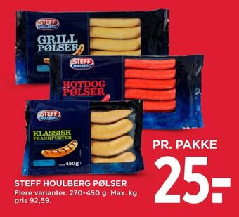 MENY Steff houlberg pølser tilbud