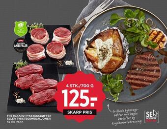 MENY Freygaard tykstegsbøffer eller tykstegsmedaljoner tilbud