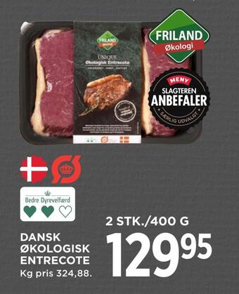 MENY Dansk økologisk entrecote tilbud