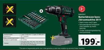Batteridreven bore- /skruemaskine 20 v