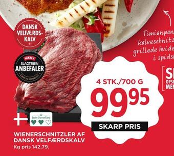 MENY Wienerschnitzler af dansk velfærdskalv tilbud