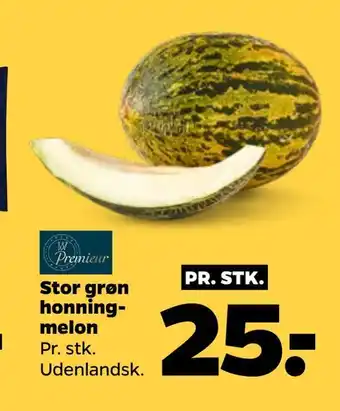 Stor grøn honning melon
