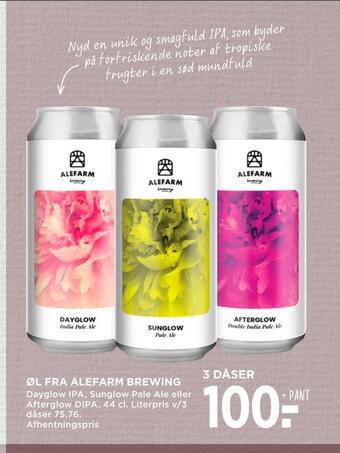 MENY Øl fra alefarm brewing tilbud