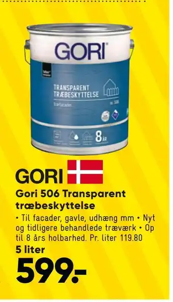 Gori 506 transparent træbeskyttelse