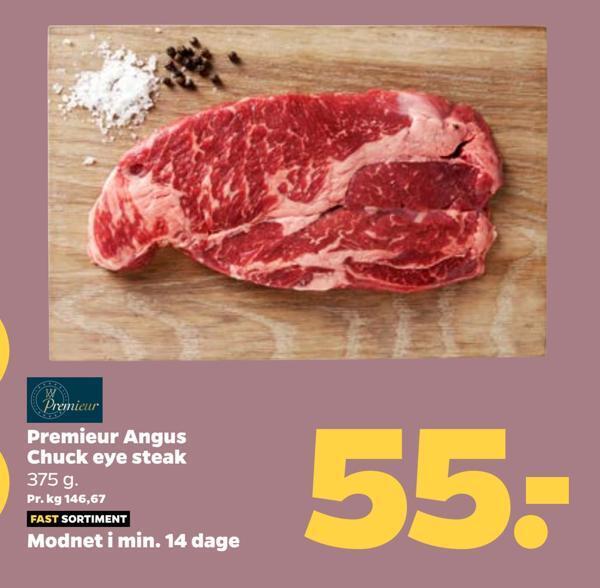 Netto Premieur angus chuck eye steak tilbud