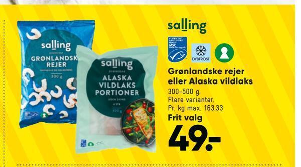 Bilka Grønlandske rejer eller alaska vildlaks tilbud