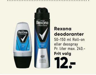 Bilka Rexona deodoranter tilbud
