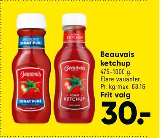 Bilka Beauvais ketchup tilbud