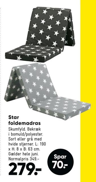 Bilka Star foldemadras tilbud