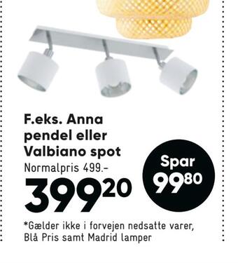 Anna pendel eller valbiano spot