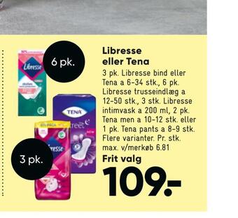 Bilka Libresse eller tena tilbud