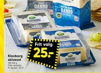 Bilka Klovborg skiveost tilbud