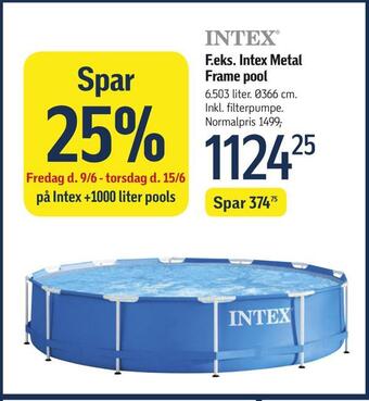 Intex metal frame pool