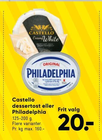 Castello dessertost eller philadelphia