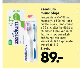 Bilka Zendium mundpleje tilbud