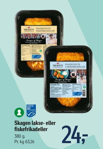 Føtex Skagen lakse- eller fiskefrikadeller tilbud
