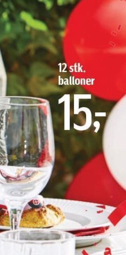 Føtex 12 stk. balloner tilbud
