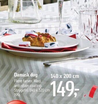 Føtex Damask dug tilbud