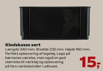 Kvickly Klodskasse sort tilbud