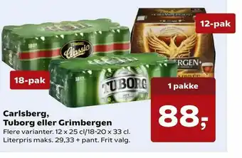 Kvickly Carlsberg, Tuborg eller Grimbergen tilbud
