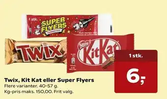 Kvickly Twix, Kit Kat eller Super Flyers tilbud