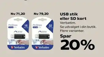 USB stik eller SD kort