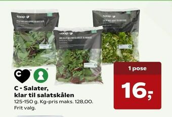Kvickly C - Salater, klar til salatskålen tilbud