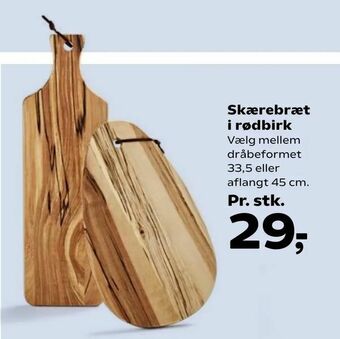 Kvickly Skærebræt i rødbirk tilbud