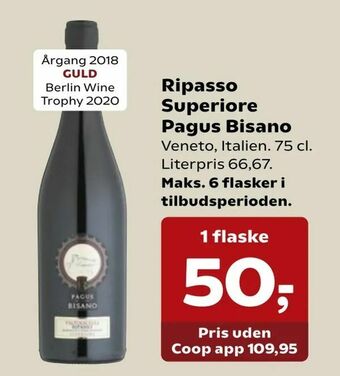 Kvickly Ripasso Superiore Pagus Bisano tilbud