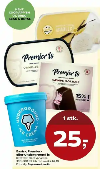 Kvickly Easis-, Premier- eller Underground is tilbud