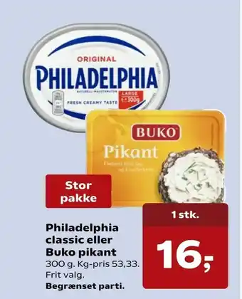 Kvickly Philadelphia classic eller Buko pikant tilbud