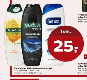 SuperBrugsen Sanex eller Palmolive shower gel tilbud
