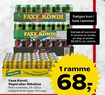 SuperBrugsen Faxe Kondi, Pepsi eller Nikoline tilbud