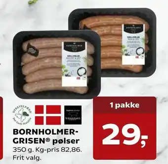 SuperBrugsen BORNHOLMERGRISEN® pølser tilbud
