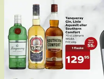 SuperBrugsen Tanqueray Gin, Linie Aquavit eller Southern Comfort tilbud
