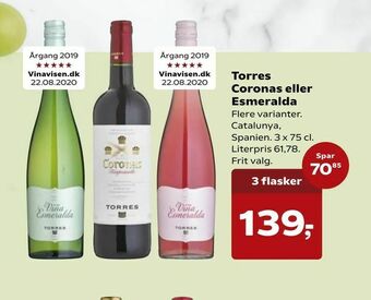 SuperBrugsen Torres Coronas eller Esmeralda tilbud