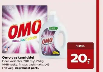 SuperBrugsen Omo vaskemiddel tilbud