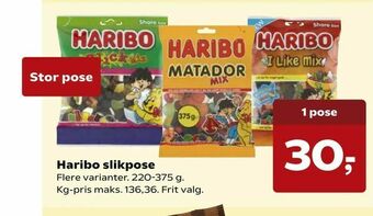 SuperBrugsen Haribo slikpose tilbud