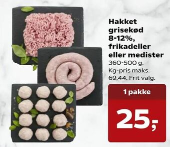 SuperBrugsen Hakket grisekød 8-12%, frikadeller eller medister tilbud