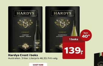 SuperBrugsen Hardys Crest i boks tilbud