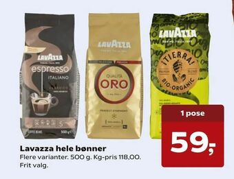 SuperBrugsen Lavazza hele bønner tilbud