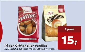 Pågen Gifflar eller Vanillas