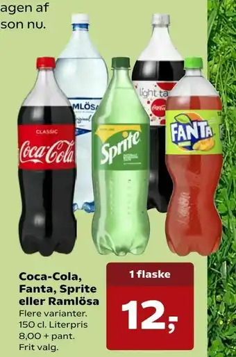 SuperBrugsen Coca-Cola, Fanta, Sprite eller Ramlösa tilbud