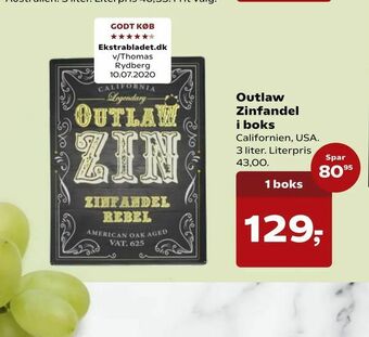 SuperBrugsen Outlaw Zinfandel tilbud