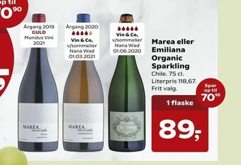 SuperBrugsen Marea eller Emiliana Organic Sparkling tilbud