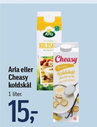 Føtex Arla eller Cheasy koldskål 1 liter. tilbud