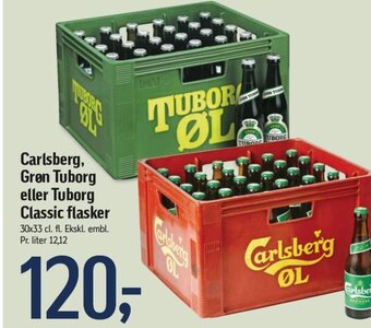 Føtex Carlsberg, Grøn Tuborg eller Tuborg Classic flasker tilbud