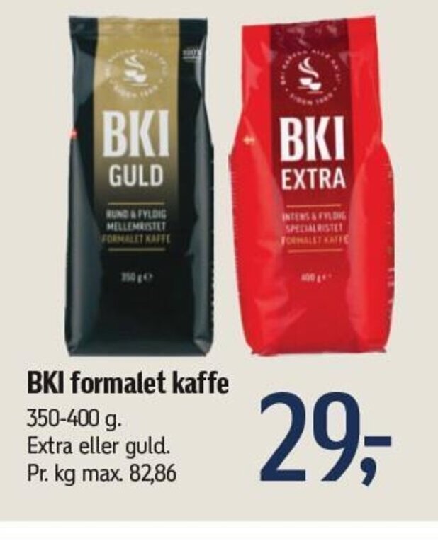 BKI formalet kaffe tilbud hos Føtex