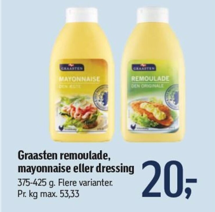 Føtex Graasten remoulade, mayonnaise eller dressing tilbud