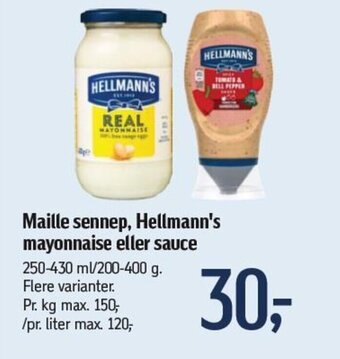 Maille sennep, Hellmann's mayonnaise eller sauce